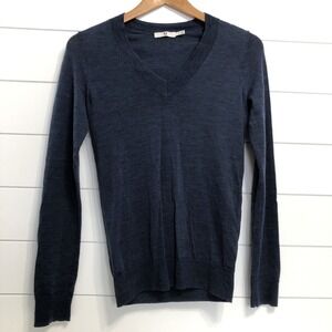 Uniqlo Women's V-Neck Sweater - Dark Blue